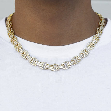 Gold Diamond Byzantine Link Chain The Gold Gods 1
