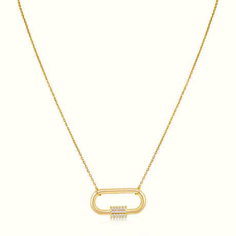 Women's Vermeil Diamond Carabina Necklace Pendant The Gold Goddess Women’s Jewelry By The Gold Gods